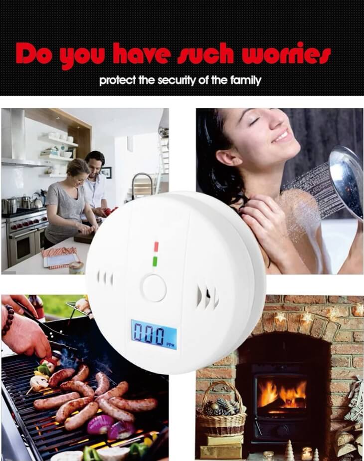monoxide alarm co detektor for home