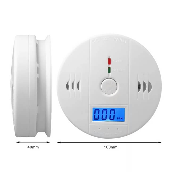 the size of co detektor and monoxide alarm