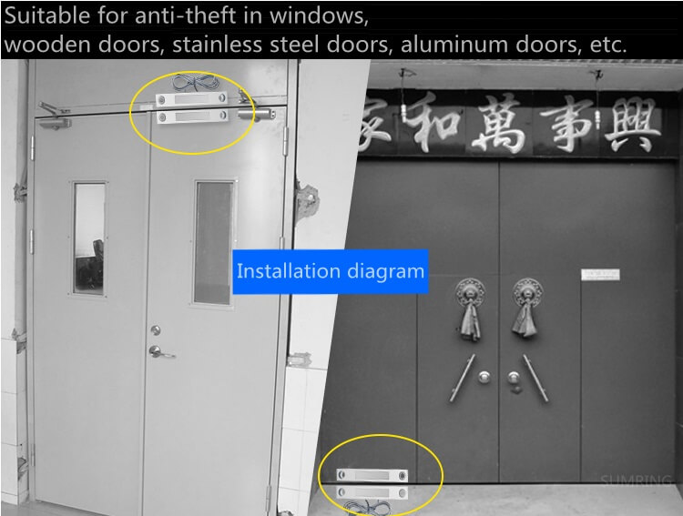 burglar alarm door contacts is also called magnetic door switch normally open
