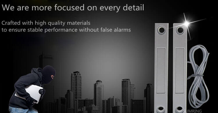 magnetic door switch normally open and burglar alarm door contacts for home safety