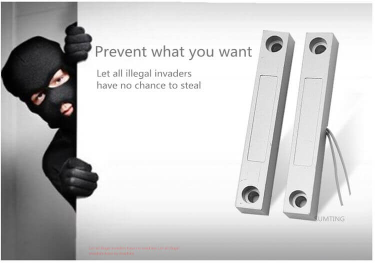 burglar alarm door contacts and magnetic door switch normally open to guard home safety