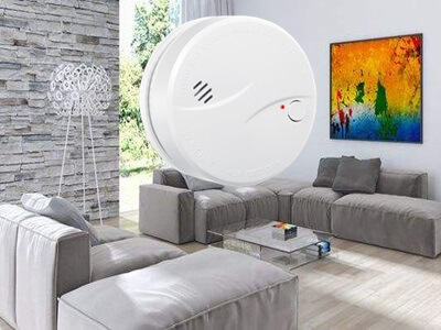 Ten year battery smoke alarm for home fire safety