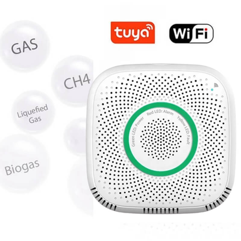 Tuya Home Smart Gas Detector Wifi Gas Sensor LPG Natural Gas Alarm Detector