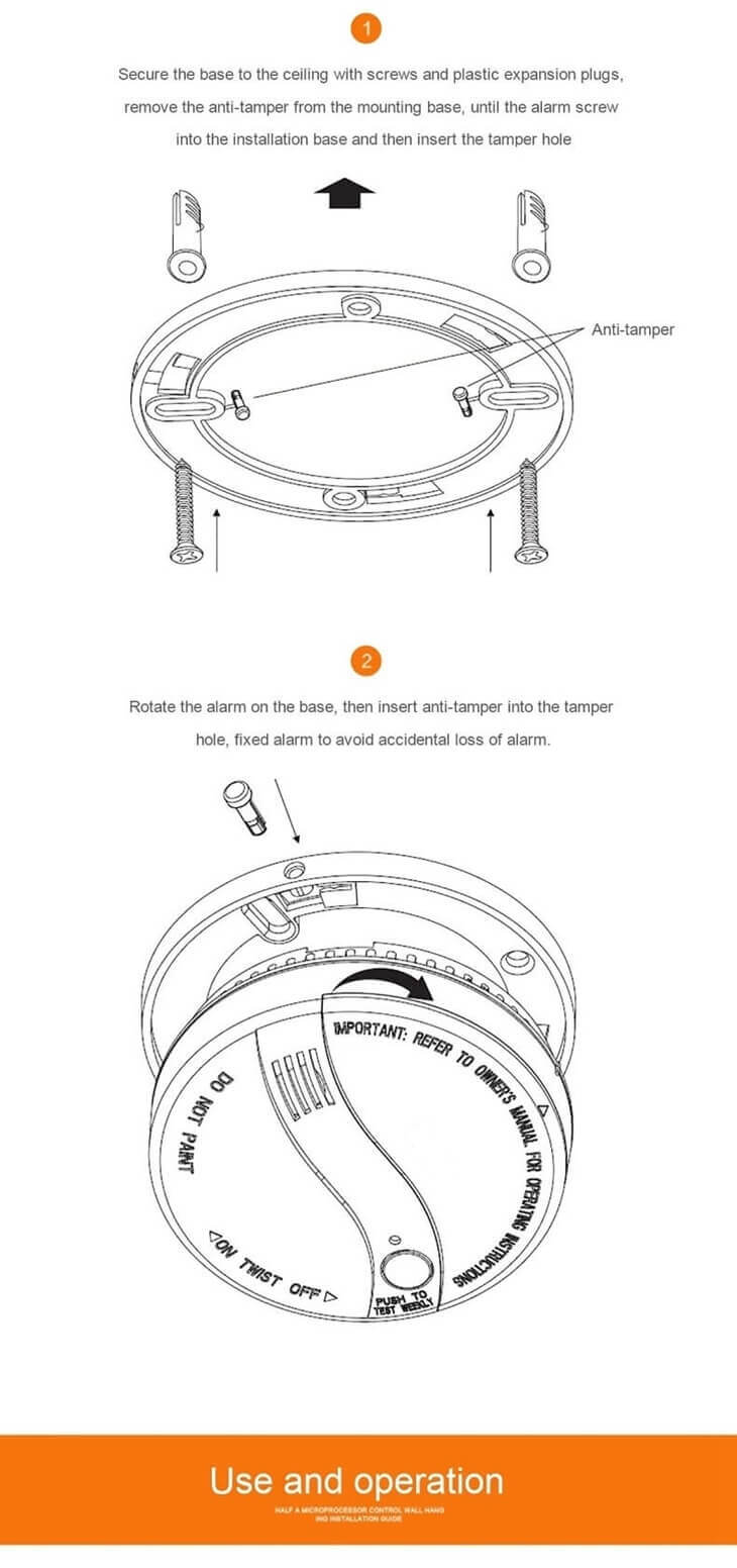 how to install China photoelectric detectors and how much smoke detector cost