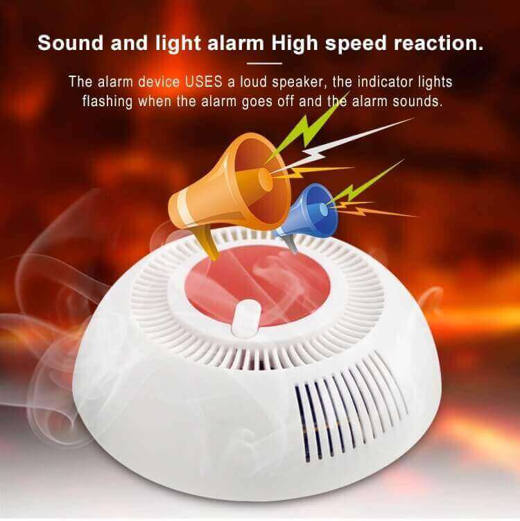 best home smoke detector with sound and light alarm